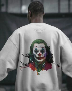 Minimal Joker Quote Sweatshirt – White Edition