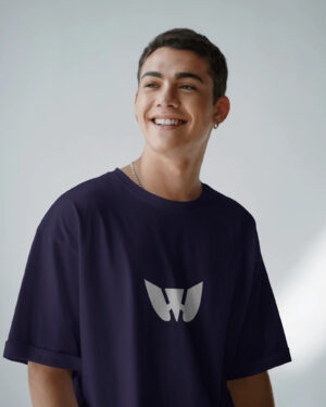 Willagers Oversized T-Shirt(Navy Blue)